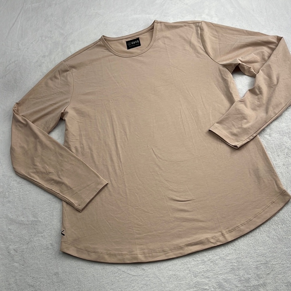 NWOT Cuts Clothing Men's L, XL Pyca Pro Tan Long Sleeve T‎ Shirt